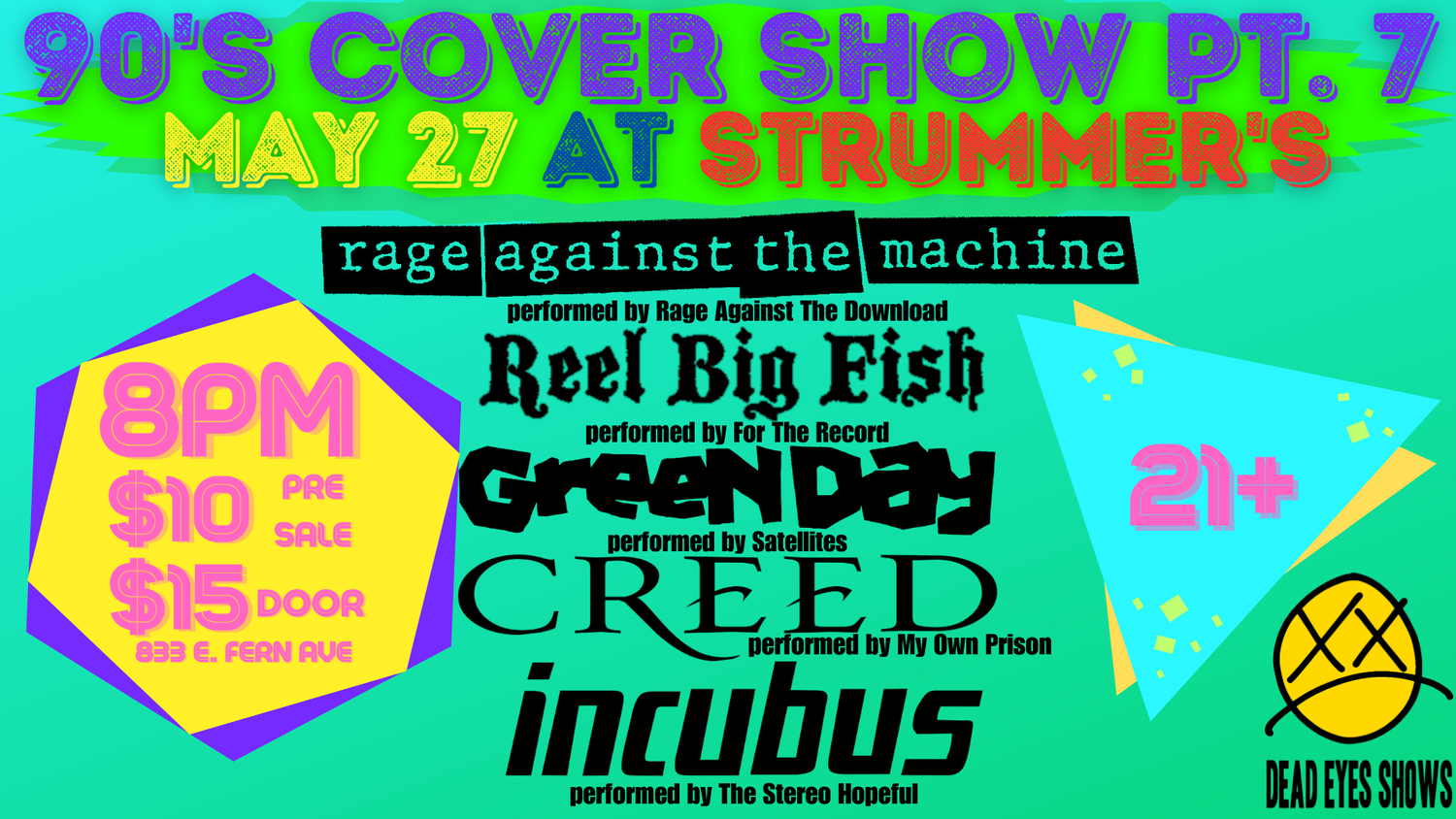 90's Cover Show [CANCELLED] at Strummers